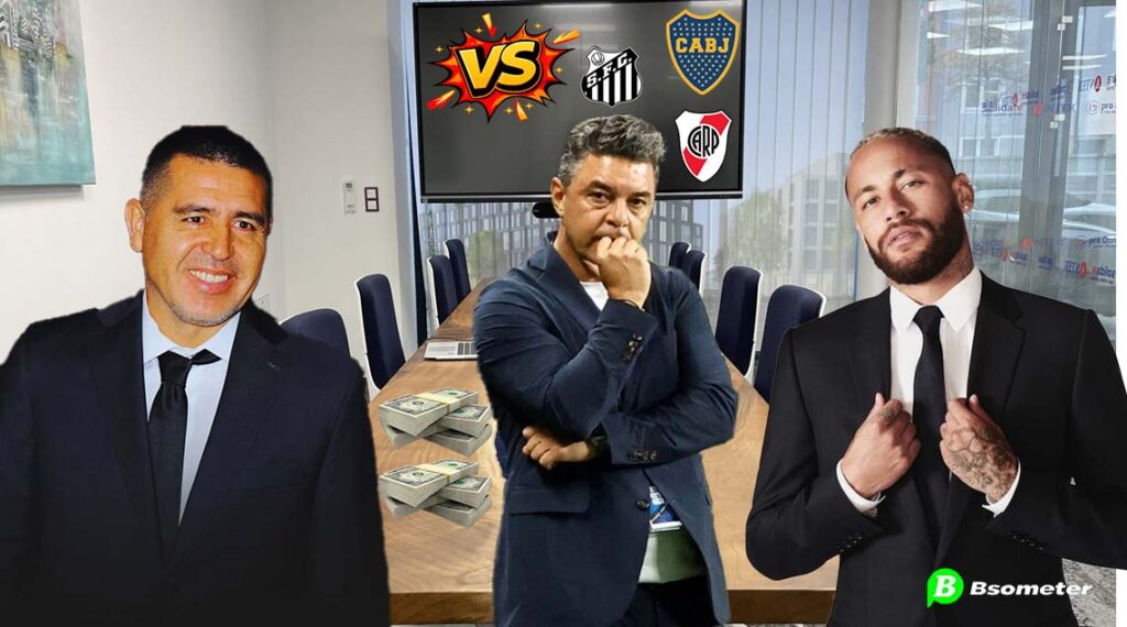 Neymar, Juan Roman Riquelme, Marcelo Gallardo, Santos, River Plate, Boca Juniors