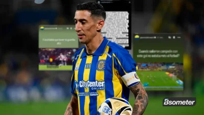 Ángel Dí María con el uniforme de Rosario Central en partido de la Liga Profesional Argentina 2026