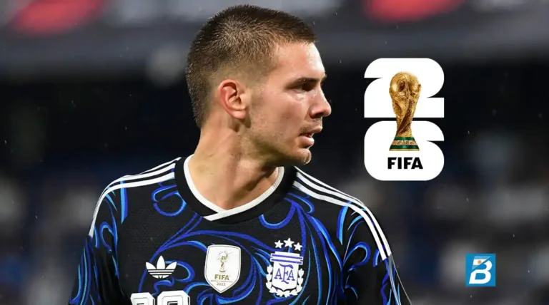 Franco Mastantuono con el uniforme de la Selección Argentina en partido previo al Mundial 2026