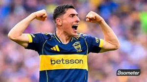 Miguel Merentiel durante un partido de Boca Juniors mientras América y Rayados siguen su situación.