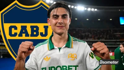 Paulo Dybala con la camiseta de Roma antes de ser vinculado nuevamente con Boca Juniors