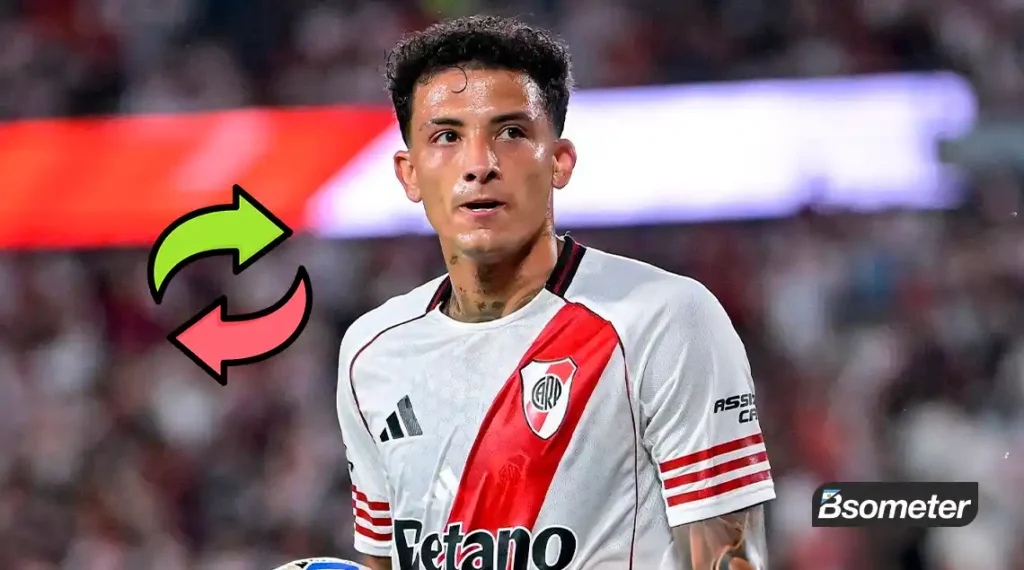 Kevin Castaño, jugador de River Plate con el uniforme del Millonario