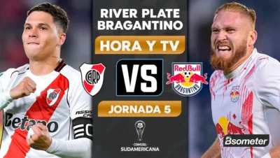 River Plate vs Bragantino, Jornada 5 de la Copa Sudamericana 2026.