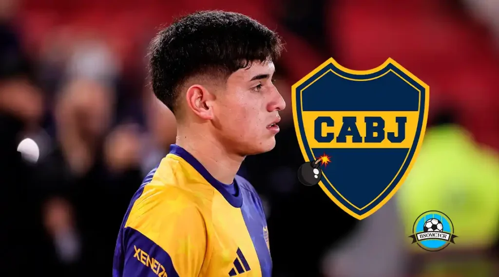 Tomás Aranda durante partido con Boca Juniors