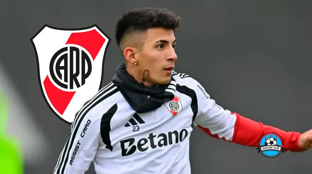 Thiago Almada durante entrenamiento de River Plate